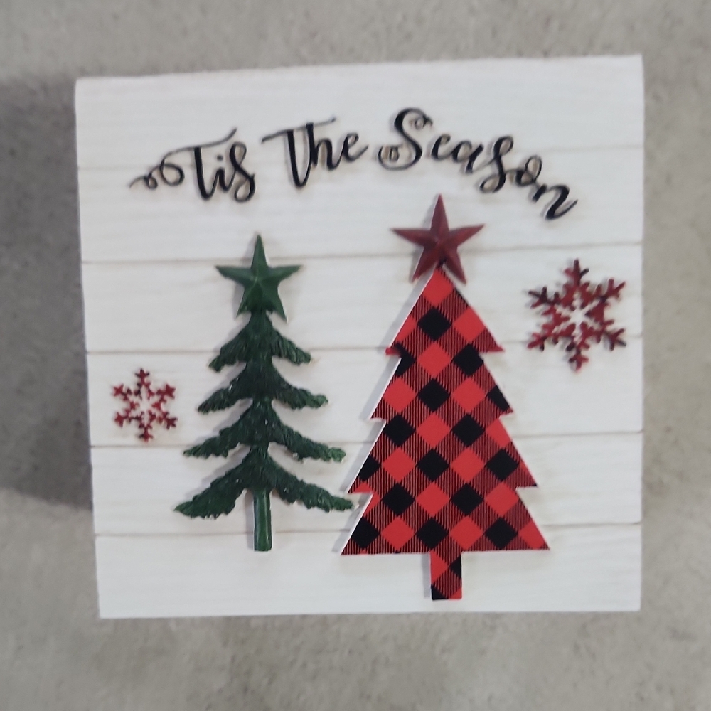 Tissue Box  Christmas Tis the Season Holiday Decoration - OS